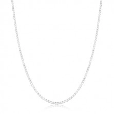 925 silver glittery chain - perpendicularly joined angular rings, 1,8 mm