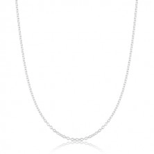 925 silver chain - flat round rings, perpendicularly joined rings, 1,4 mm