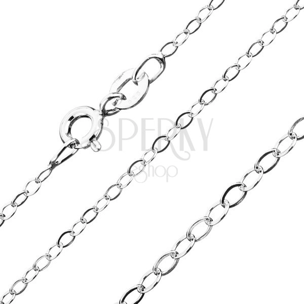 Chain with oval links, 925 silver, width 1,8 mm, length 550 mm