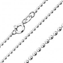 Chain made of 925 silver, army beads, width 1,5 mm, length 550 mm