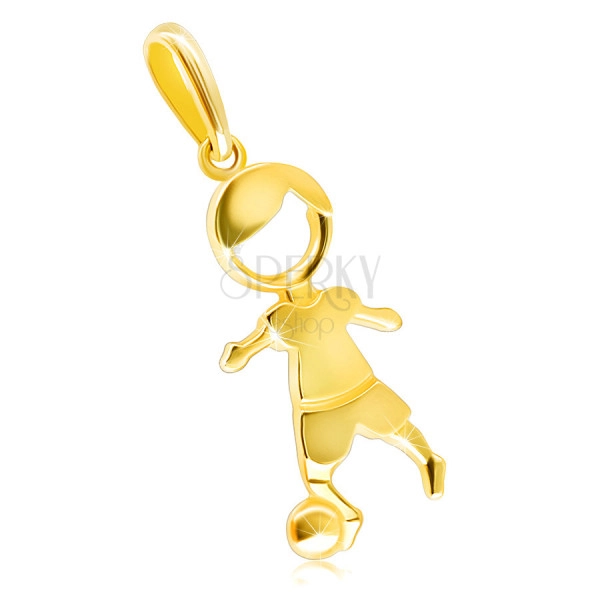 9K Golden shiny pendant – a footballer with a ball