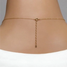 14K Gold necklace – infinity symbol, a symmetrical heart, a clear zircon