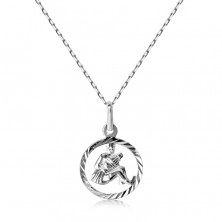 925 Silver necklace – chain and AQUARIUS zodiac sign