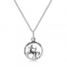 925 Silver necklace – chain and SAGITTARIUS zodiac sign