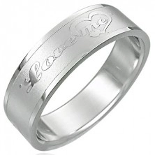 Stainless steel ring - LOVE ME
