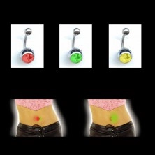 Blinking belly button ring - two colours