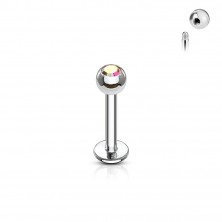 Thin labret with a zirconic ball head 1,2 mm