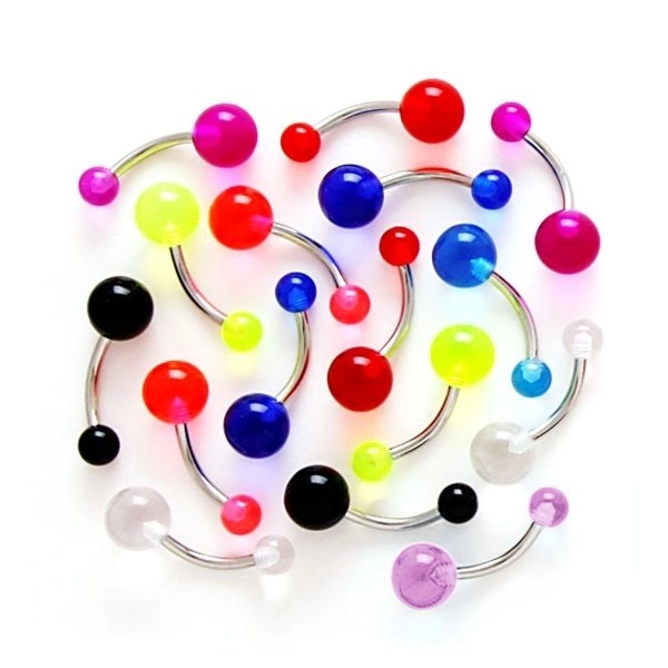 Belly ring - UV ball beads