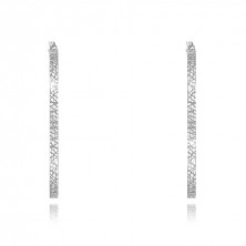 Earrings made of 316L steel - large patterned circles in silver colour