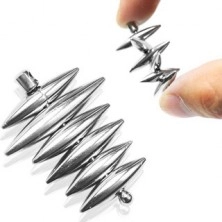 Stainless steel pendant with spinning spikes