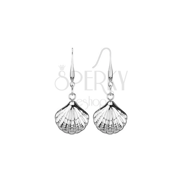 Stainless steel hook earrings - seashells