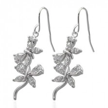Dangle zirconic earrings - butterflies