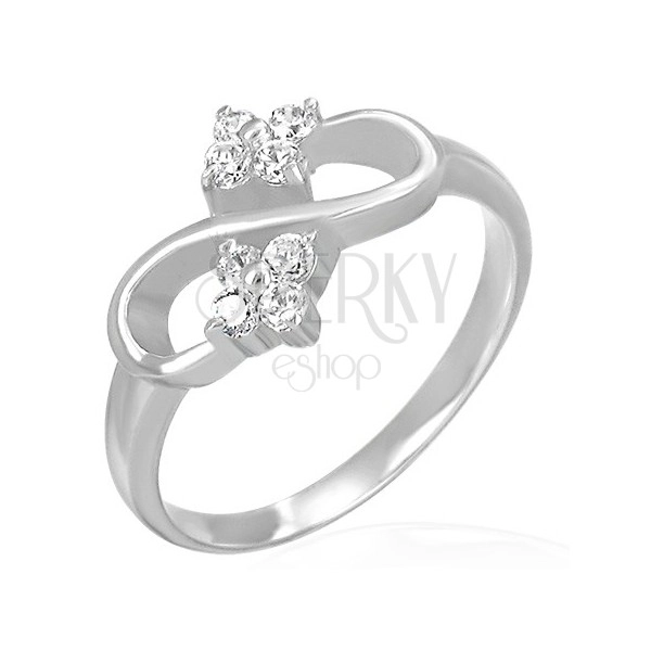 Engagement ring - number eight, zircon flowers