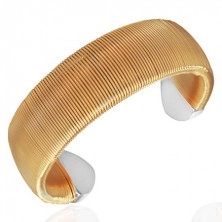 Cuff steel bracelet - wicker