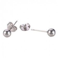 Stud steel earrings - ball beads in various sizes