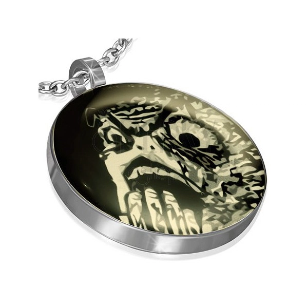 MEME FACE pendant made of steel - INGLIP GASP MEME