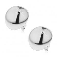 Sterling silver earrings 925 - dome studs, 16 mm