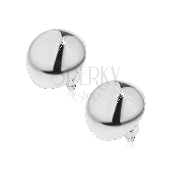 Sterling silver earrings 925 - dome studs, 16 mm