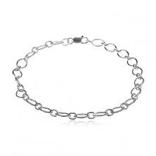 Bracelet made of silver 925 - small and big oval links, 220 mm