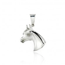Sterling silver pendant 925 - head of horse, 20 mm