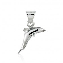 Sterling silver pendant 925 - jumping dolphin, 17 mm