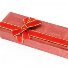 Chain gift box - red, two-coloured bowknot