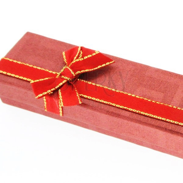 Chain gift box - red, two-coloured bowknot