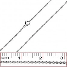 Stainless steel chain - vertically joined flat links