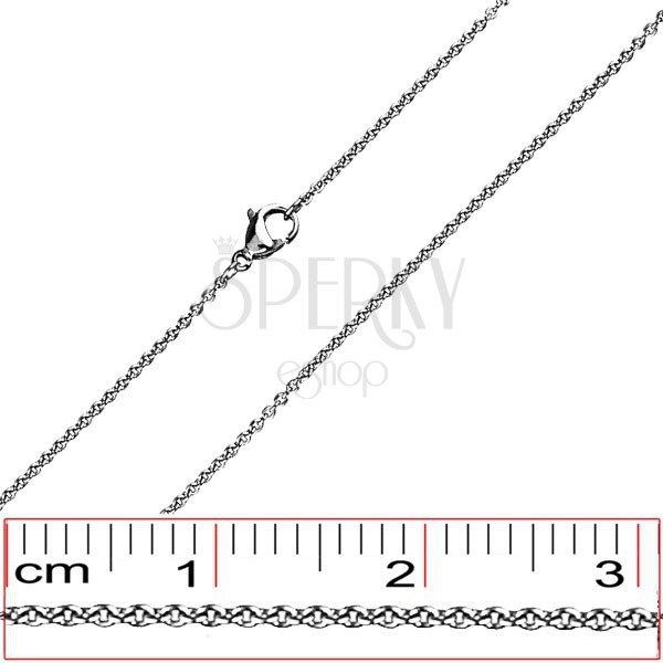Stainless steel chain - vertically joined flat links