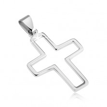 Pendant made of surgical steel - cross outline