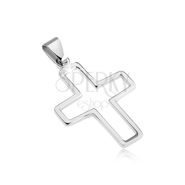 Pendant made of surgical steel - cross outline