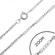 Surgical steel chain - closely linked sticks and circles