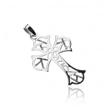 Silver cross 925 with geometric cuts