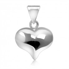 Pendant made of 925 silver - small, full heart