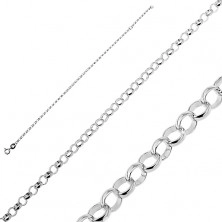 Bracelet made of 925 silver - shiny round eyelets