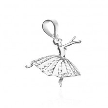 Silver pendant - female dancer