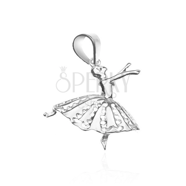 Silver pendant - female dancer