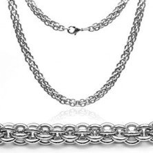 Stainless steel chain - massive, double link
